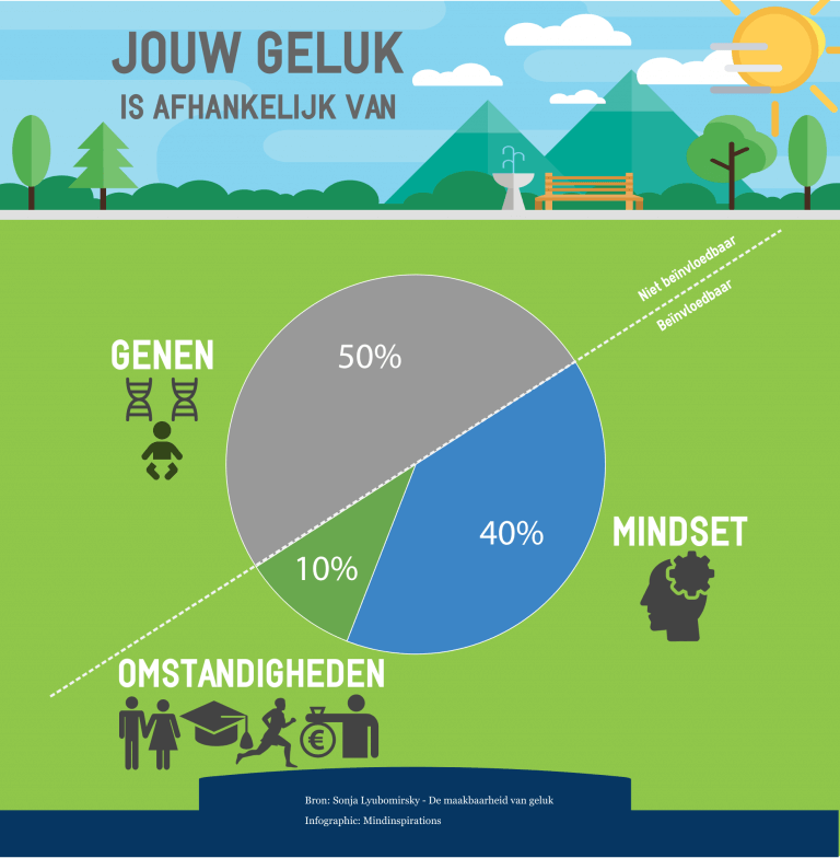 infographic sonja lyubomirsky maakbaarheid van geluk